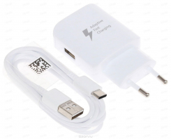 Зарядное устройство USB Samsung Adapter EP-TA300 и кабель Type-C (EP-TA300CWEG)