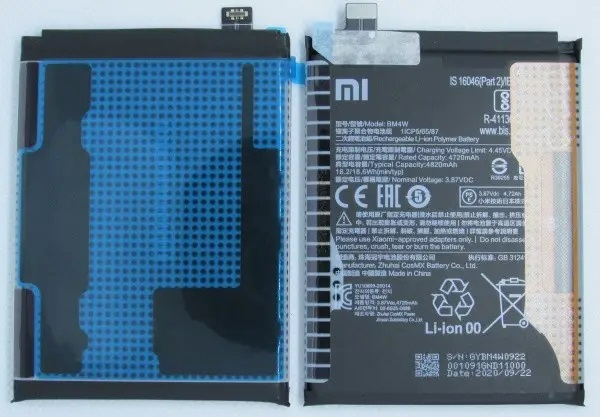 Аккумулятор Xiaomi BM4W для Mi10i 5G, Mi10T Lite, Redmi Note 9 Pro 5G, 4820mAh, оригинал - 565880