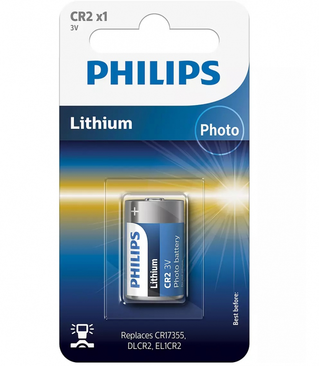 Батарейка Philips Lithium CR2 1шт - 512453