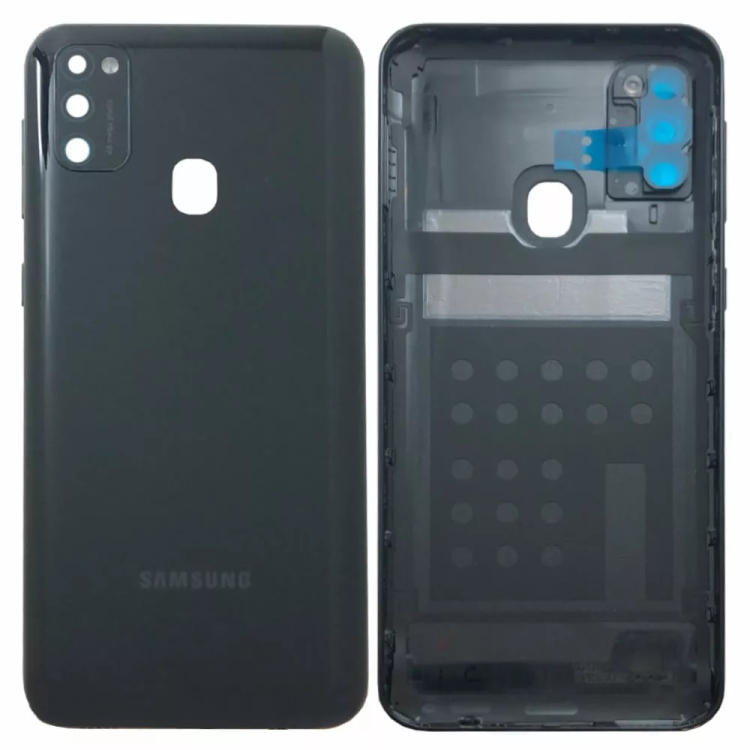 Задняя крышка Samsung M215 Galaxy M21 со стеклом камеры, черный - 913809