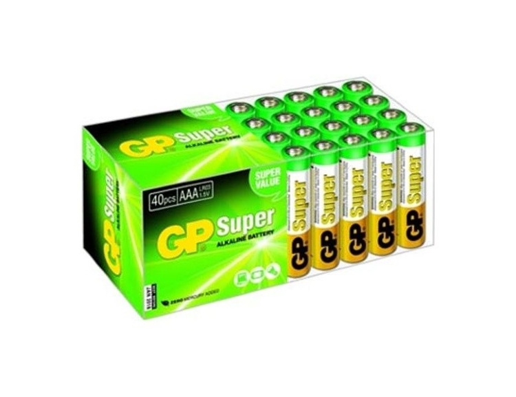 Батарейка GP AAA LR03 24A-2DP40-S4 Super 40шт Цена упаковки. - 559524