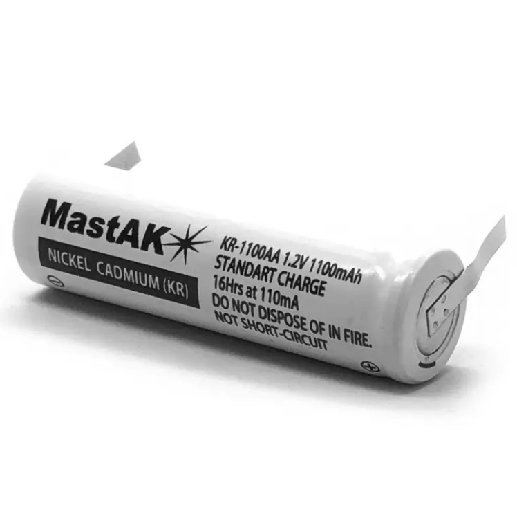 Аккумулятор промышленный AA MastAK 1100mAh Ni-Cd с контактами под пайку - 563399