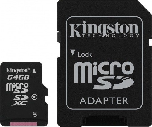 Kingston 64 GB microSDXC class 10 + SD Adapter SDCX1064GB - 526545
