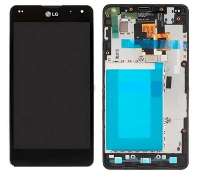 Дисплей для LG E970, E971 Optimus G с сенсором и рамкой Черный orig - 541258