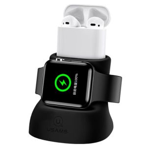 Тримач і док-станція Usams ZJ051 Dock Stand Black (ZJ51ZJ01) для Apple Watch і Apple AirPods - 561912 Тримач і док-станція Usams ZJ051 Dock Stand Black (ZJ51ZJ01) для Apple Watch і Apple AirPods - 561912