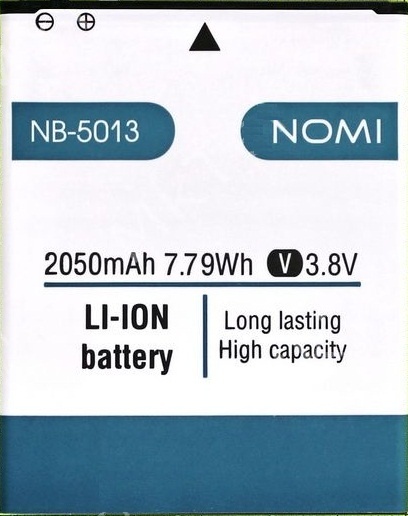 Аккумулятор для Nomi NB-5012, NB-5013, i5012 EVO M2, i5013 EVO M2 Pro 2050mAh - 554174