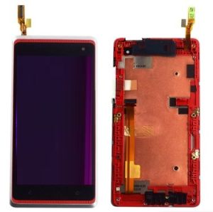 Дисплей для HTC Desire 600, Desire 606w с сенсором и рамкой Белый - 557938