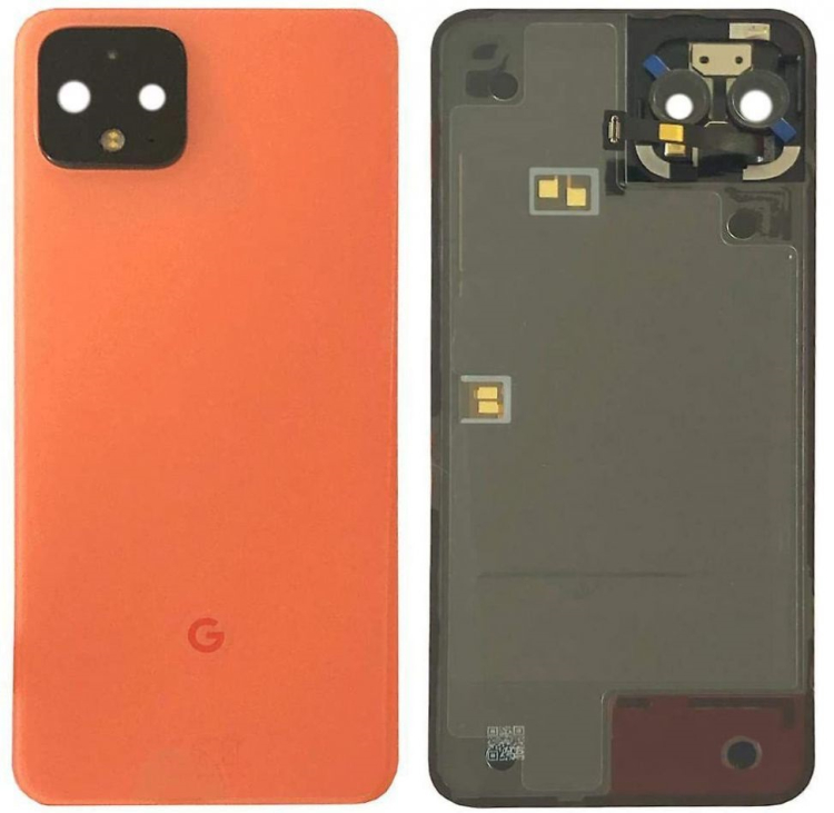 Задняя крышка Google Pixel 4 orange (Original PRC) (со стеклом камеры) - 910919