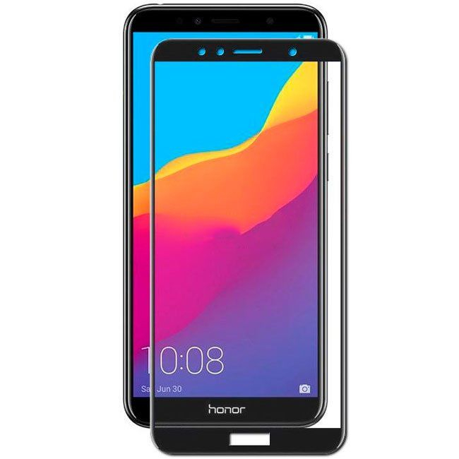 Защитное стекло Huawei Honor 7A, Honor 7s, Honor Play 7, 3D черное - 561413