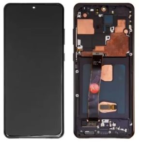 Дисплей для Samsung G988 Galaxy S20 Ultra с сенсором и рамкой, black (TFT) - 929095