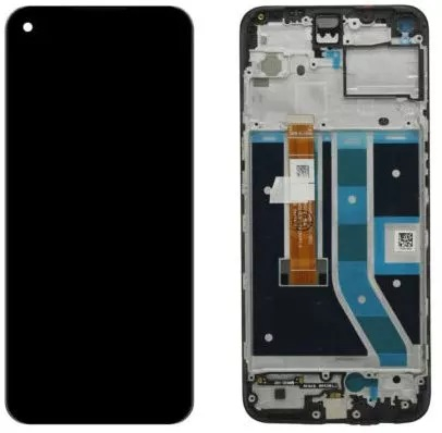 Дисплей для OnePlus Nord N100 с сенсором и рамкой, черный - 914012