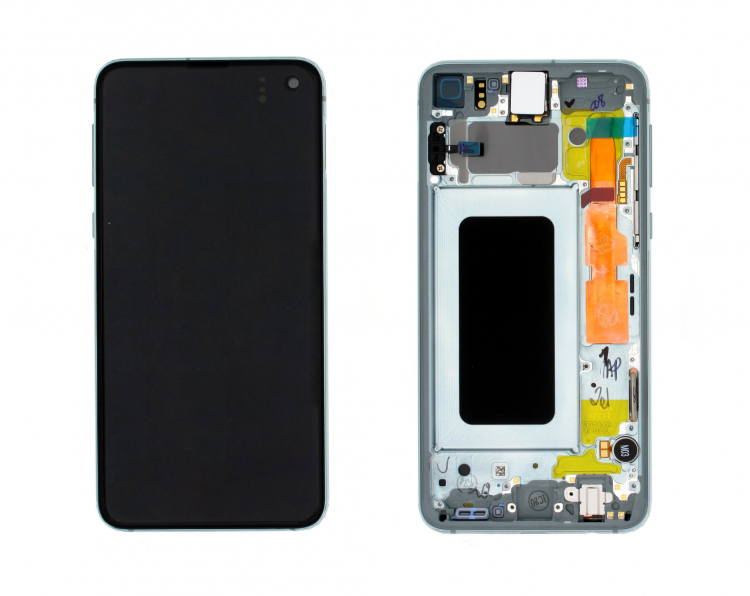 Дисплей Samsung G970F Galaxy S10e с сенсором и рамкой зеленый (Oled) - 561915