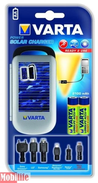 Зарядное устройство VARTA Power Solar Charger 2XAA 2100mAh R2U 57082101421 - 539961