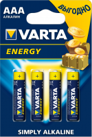 Батарейка Varta AAA LR03 4шт ENERGY (04103) Цена за 1 елемент.