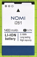 Аккумулятор для Nomi NB-281, i281, 1400mAh