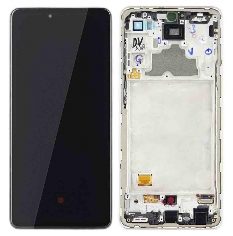 Дисплей для Samsung A725F Galaxy A72 с сенсором и рамкой Белый Оригинал GH82-25624D, GH82-25463D, GH82-25460D - 565291