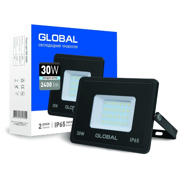 Прожектор світлодіодний (LED) Global 30W 6000K (1-GBL-02-LFL-3060) - 557642