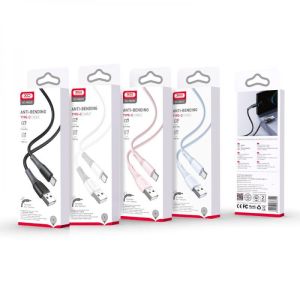 Дата-кабель USB XO NB225 Type-C м'який силіконовий black - 914517