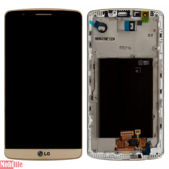 Дисплей для LG G3 D856 Dual с сенсором и рамкой Золотистый Original - 549557