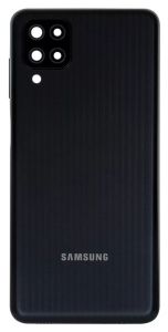 Задняя крышка Samsung M127 Galaxy M12 2021 с стеклом камеры, Black - 922666