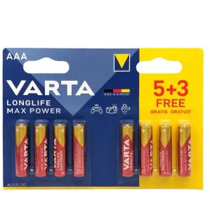 Батарейки AAA (LR03) Varta Longlife Max Power Alkaline (8шт.) - 544794 Батарейки AAA (LR03) Varta Longlife Max Power Alkaline (8шт.) - 544794