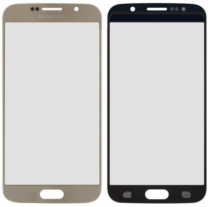 Скло дисплея для ремонту Samsung G920 Galaxy S6 золотистий - 544995