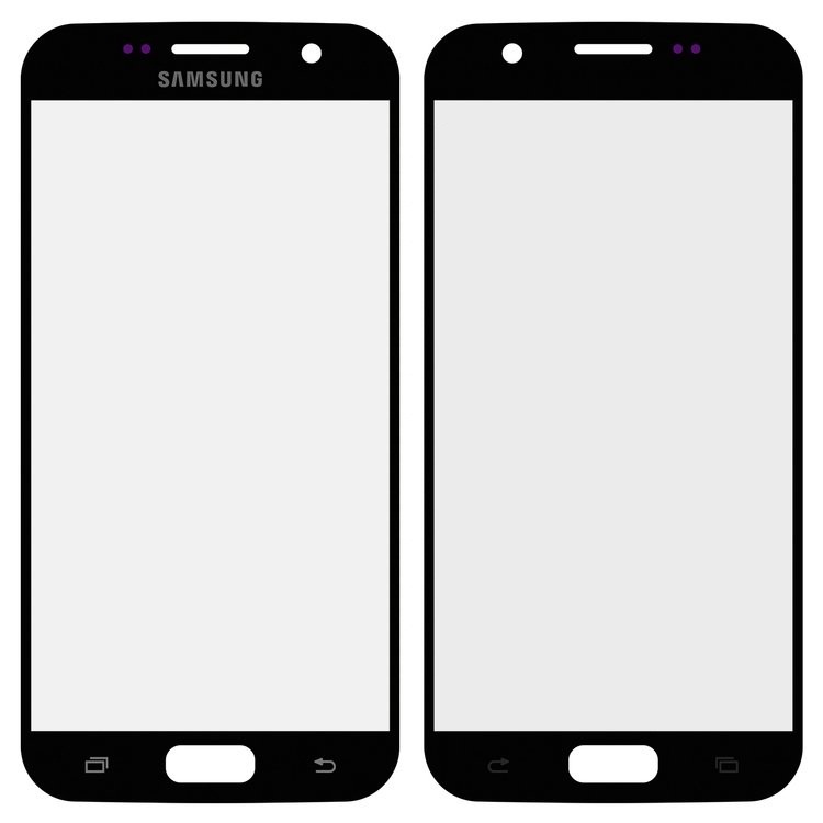 Стекло дисплея для ремонта Samsung G930F Galaxy S7 черное - 548860