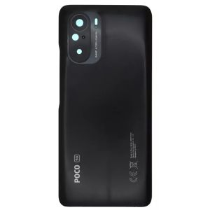 Задняя крышка Xiaomi Poco F3, со стеклом камеры, Black - 919477