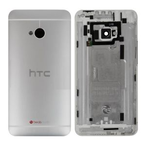 Задняя крышка HTC One M7 801n серебристая - 546490