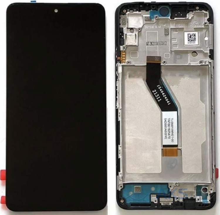Дисплей Xiaomi Redmi Note 11 5G, Redmi Note 11T 5G, Poco M4 Pro 5G с сенсором и рамкой, черный, оригинал - 908946