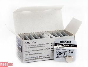 Батарейка часовая Maxell 397, V397, SR726SW, SR59, 607 - 528635 Батарейка часовая Maxell 397, V397, SR726SW, SR59, 607 - 528635