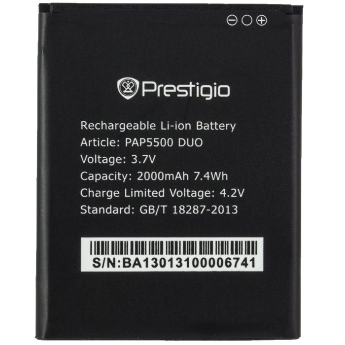 Аккумулятор для Prestigio MultiPhone 5500 DUO, PAP5500 (2000 mAh) - 544344