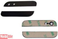 Верхня і нижня скляна, задня частина корпусу для Apple iPhone 5S, чорна