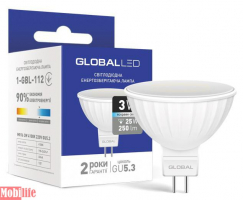 Світлодіодна лампа (LED) Global 1-GBL-112 (MR16 3W 4100K 220V GU5.3)