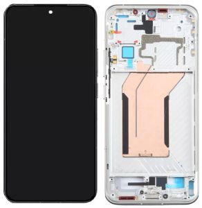 Дисплей Xiaomi 14 с сенсором и рамкой, White, оригинал - 922569