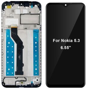 Дисплей для Nokia 5.3, TA-1234, TA-1223, TA-1227 сенсором и рамкой, черный - 910831 Дисплей для Nokia 5.3, TA-1234, TA-1223, TA-1227 сенсором и рамкой, черный - 910831