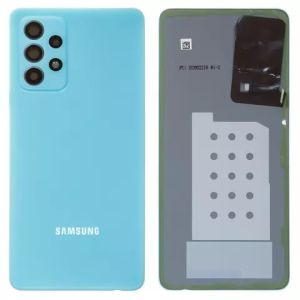 Задняя крышка Samsung A525, Galaxy A52 2021 с стеклом камеры, голубой - 912171