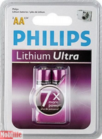 Батарейка Philips Lithium Ultra AA FR06-LB2A 4шт Цена за 1 елемент