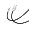 Дата-кабель USB XO NB227 6A Type-C цинковий сплав/м'який силіконовий 1.2м black - 914521