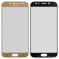 Стекло дисплея для ремонта Samsung Galaxy J7, J730, J730F (2017) золотистое