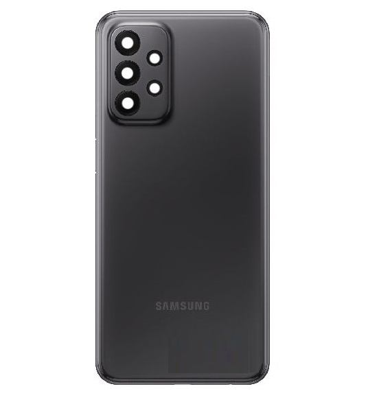 Задняя крышка Samsung A235 Galaxy A23 со стеклом камеры, черный - 912374