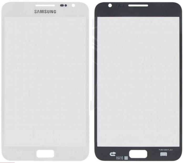 Стекло дисплея для ремонта Samsung N7000, i9220 Galaxy Note белое - 537418