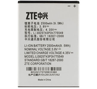 Аккумулятор для ZTE Li3825T43P3h775549, N919, N980, U935, V967S, Grand X Quad V987 - 557748