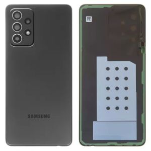 Задняя крышка Samsung A525, Galaxy A52 2021 с стеклом камеры, черный - 912173