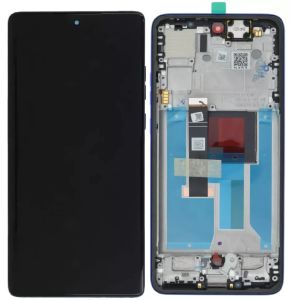 Дисплей Motorola XT2409 Moto Edge 50 Neo с сенсором и рамкой, Nautical Blue (AMOLED) - 929404