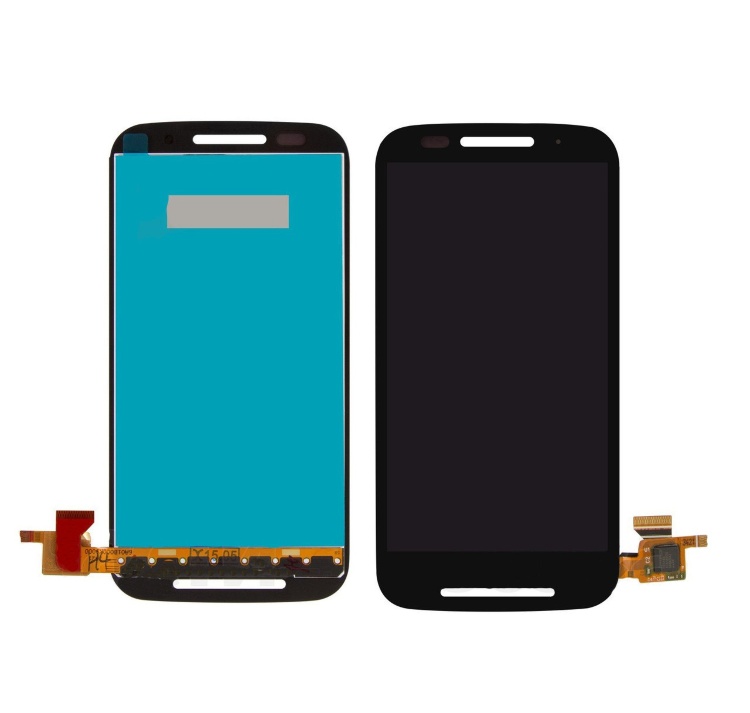 Дисплей для Motorola XT1021 Moto E, XT1022, XT1025 с сенсором и рамкой черный Original - 553661