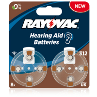 Батарейка для слуховых апаратов Rayovac zinc-air 312 (PR312, ZA312, P312, s312, DA312, 312DS, PR41, HA312, 312AU, AC312, A312) Цена 1шт.
