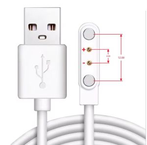Магнитный USB кабель зарядки смарт-часов 2pin 4.0mm - 547987 Магнитный USB кабель зарядки смарт-часов 2pin 4.0mm - 547987