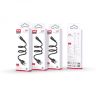 Дата-кабель USB XO NB230 2.4A Quick Charge Micro 1m прогумований black - 914524