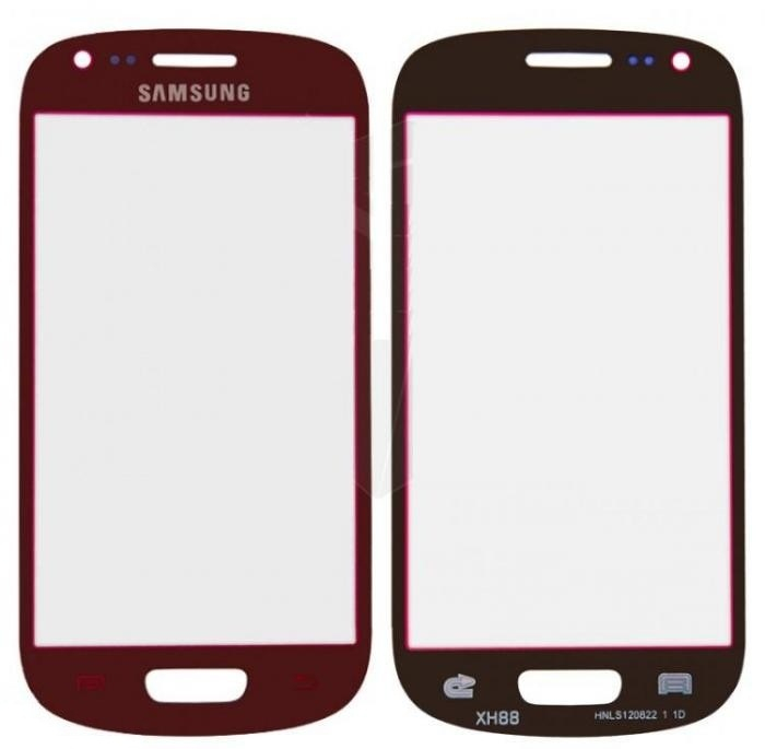 Стекло дисплея для ремонта Samsung i8190 Galaxy S3 mini красное - 539970